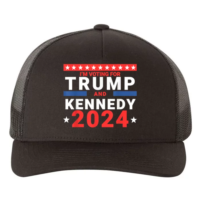 IM Voting For Trump And Kennedy 2024 Yupoong Adult 5-Panel Trucker Hat