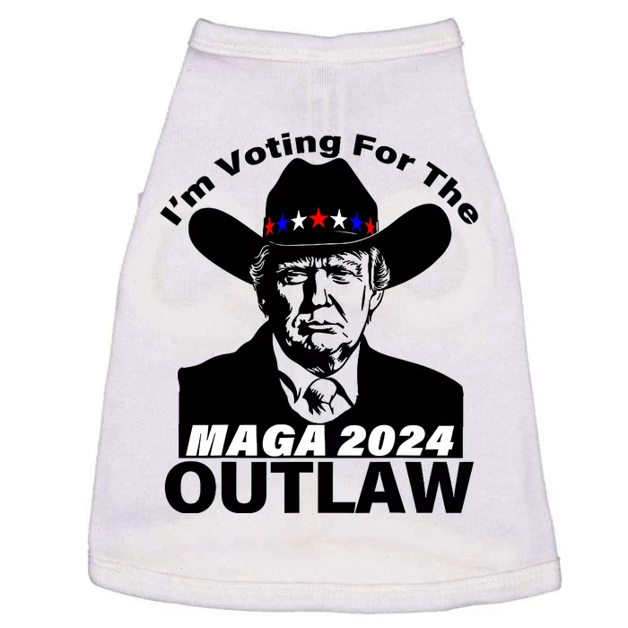 Im Voting For The Outlaw Funny Trump Maga 2024 Doggie Tank