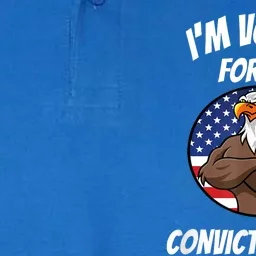 IM Voting For The Convicted Felon Eagle American Flag Softstyle Adult Sport Polo