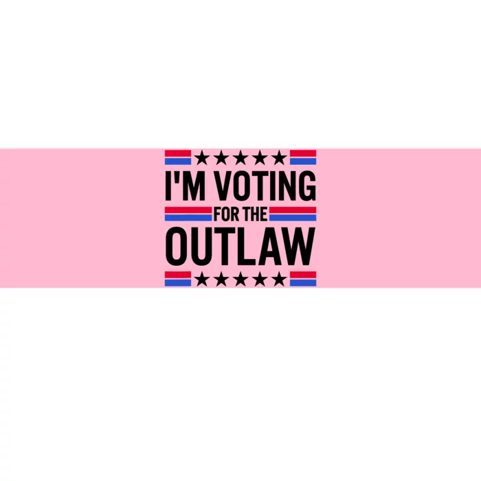 Im Voting For The Outlaw Funny Trump Maga 2024 Bumper Sticker