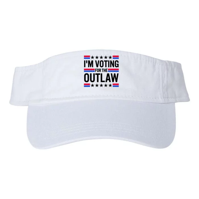 Im Voting For The Outlaw Funny Trump Maga 2024 Valucap Bio-Washed Visor