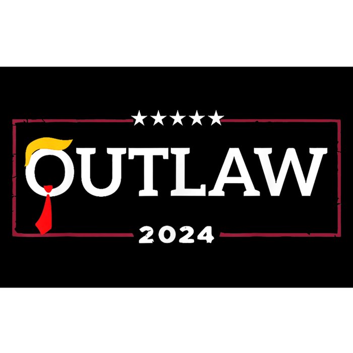 Im Voting For The Outlaw The Convicted Felon Funny Trump Bumper Sticker