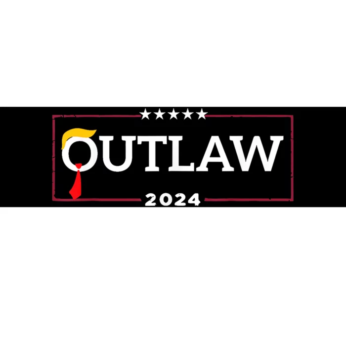 Im Voting For The Outlaw The Convicted Felon Funny Trump Bumper Sticker