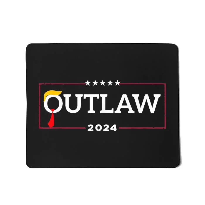 Im Voting For The Outlaw The Convicted Felon Funny Trump Mousepad