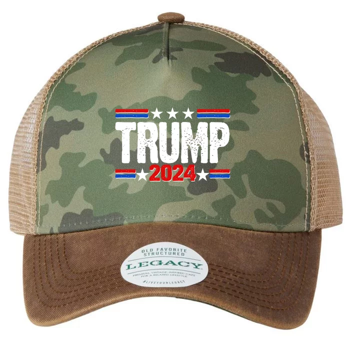 Im Voting For The Felon Trump 2024 Front Back Front & Back Legacy Tie Dye Trucker Hat