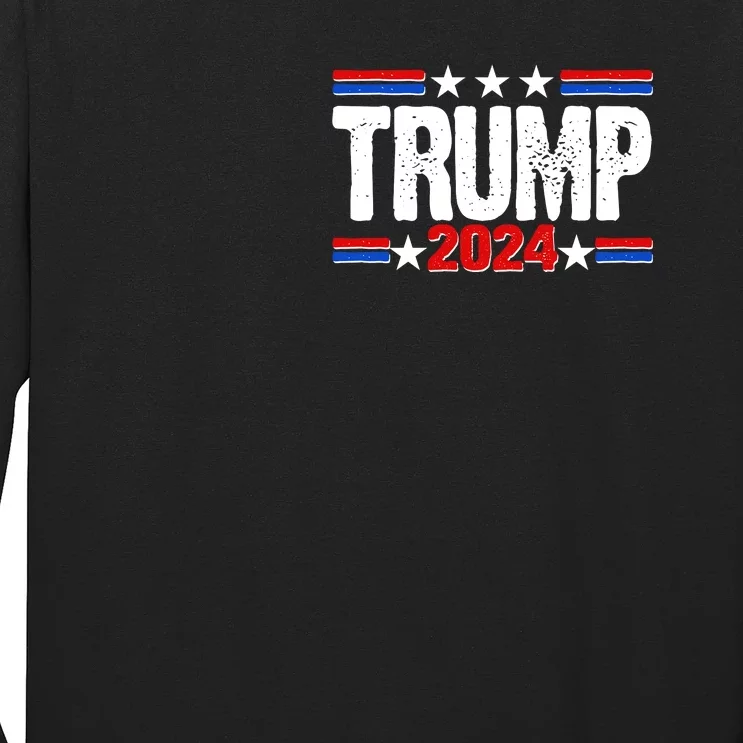 Im Voting For The Felon Trump 2024 Front Back Front & Back Long Sleeve Shirt