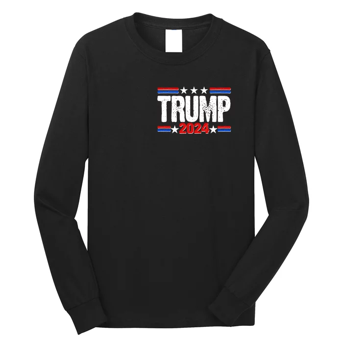 Im Voting For The Felon Trump 2024 Front Back Front & Back Long Sleeve Shirt