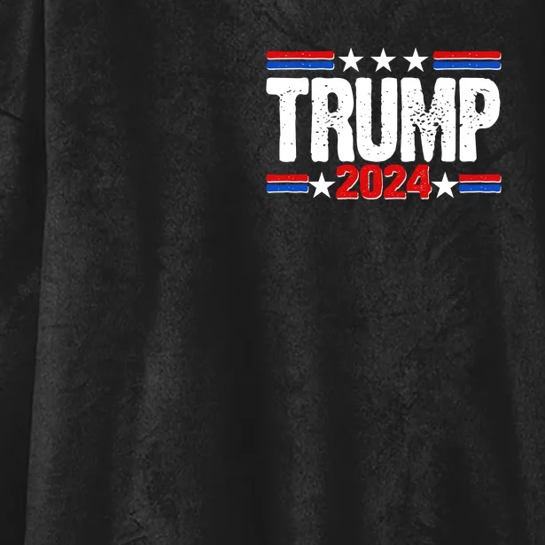 Im Voting For The Felon Trump 2024 Front Back Front & Back Hooded Wearable Blanket