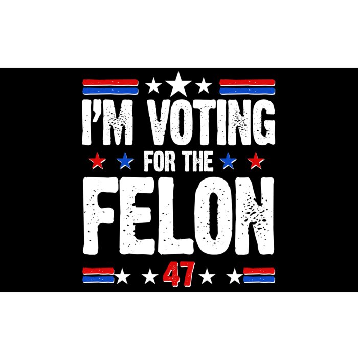 Im Voting For The Felon Trump 2024 Front Back Bumper Sticker