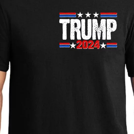 Im Voting For The Felon Trump 2024 Front Back Front & Back Pajama Set