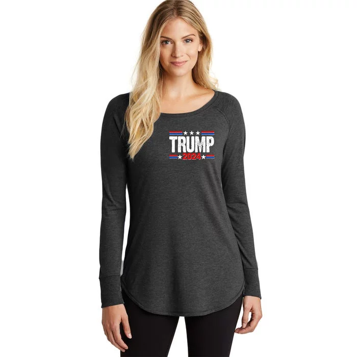 Im Voting For The Felon Trump 2024 Front Back Front & Back Women's Perfect Tri Tunic Long Sleeve Shirt