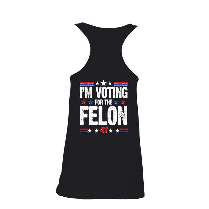 Im Voting For The Felon Trump 2024 Front Back Front & Back Ladies Essential Flowy Tank