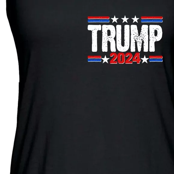 Im Voting For The Felon Trump 2024 Front Back Front & Back Ladies Essential Flowy Tank