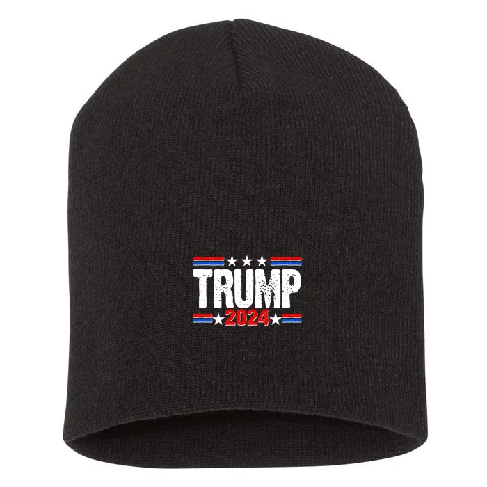 Im Voting For The Felon Trump 2024 Front Back Front & Back Short Acrylic Beanie