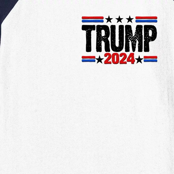 Im Voting For The Felon Trump 2024 Front Back Front & Back Baseball Sleeve Shirt