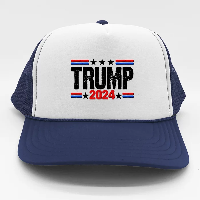 Im Voting For The Felon Trump 2024 Front Back Front & Back Trucker Hat