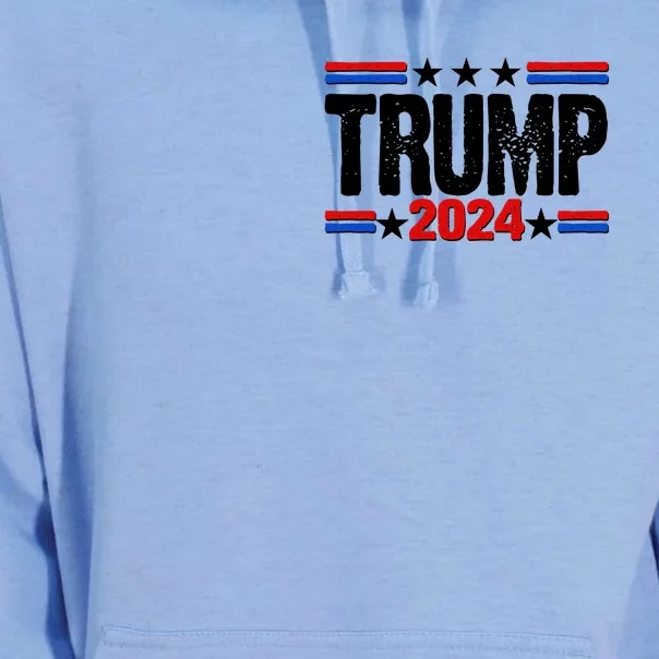 Im Voting For The Felon Trump 2024 Front Back Front & Back Unisex Surf Hoodie