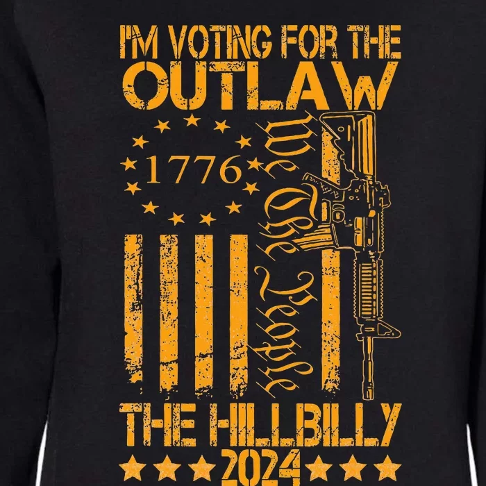 IM Voting For The Outlaw And The Hillbilly 2024 Pro 45 Womens California Wash Sweatshirt