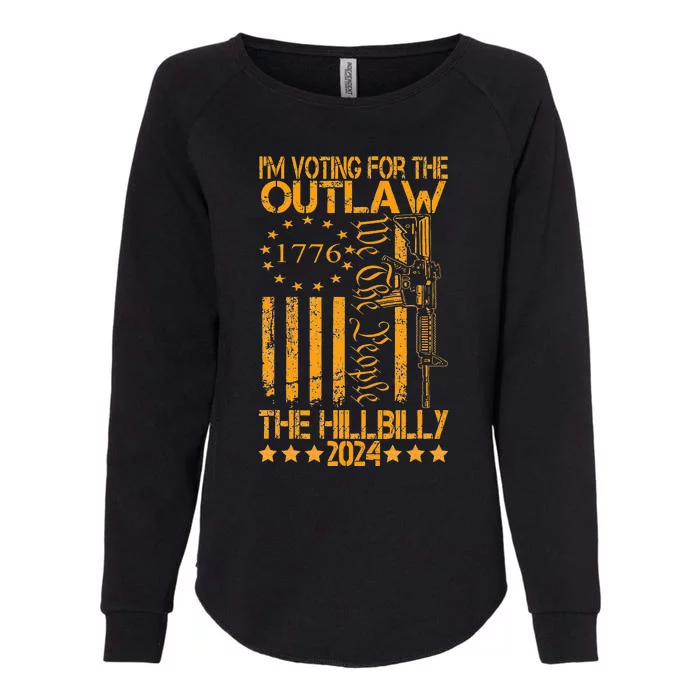 IM Voting For The Outlaw And The Hillbilly 2024 Pro 45 Womens California Wash Sweatshirt