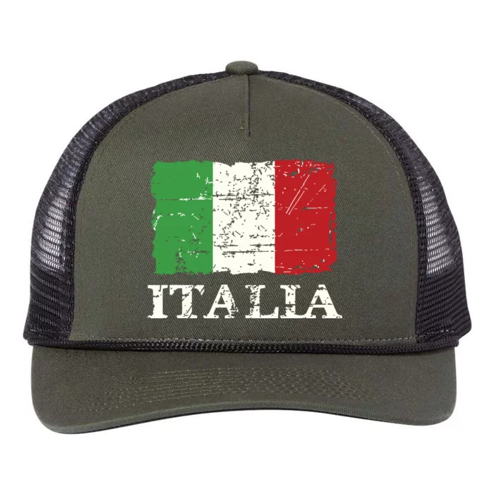 Italian Vintage Flag Italy Retro Banner Ensign Retro Rope Trucker Hat Cap