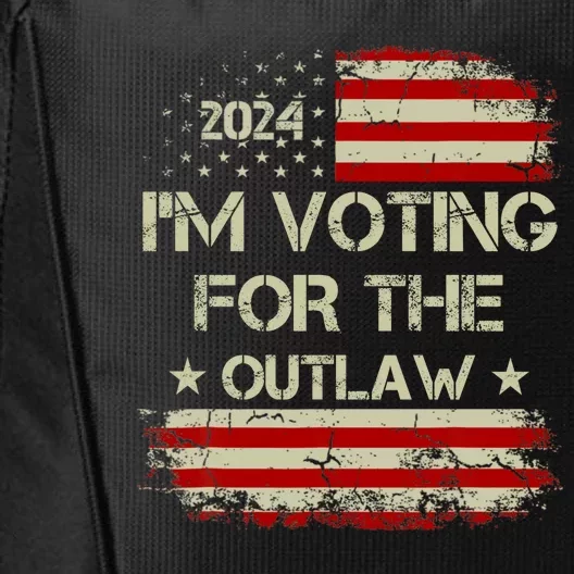 IM Voting For The Outlaw Wanted For President Trump 2024 City Backpack