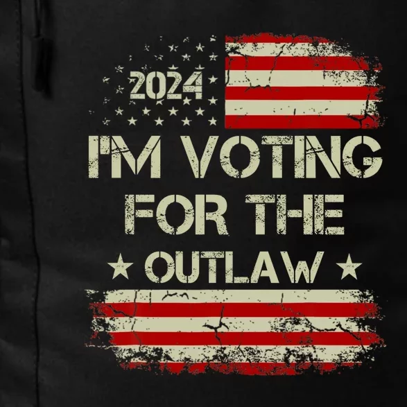 IM Voting For The Outlaw Wanted For President Trump 2024 Daily Commute Backpack