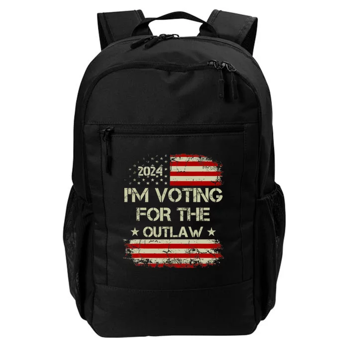 IM Voting For The Outlaw Wanted For President Trump 2024 Daily Commute Backpack