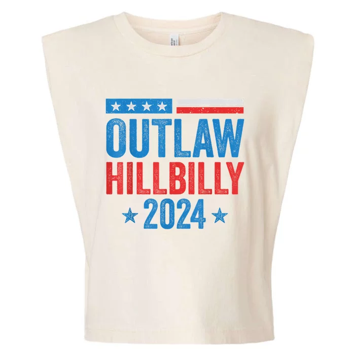 IM Voting For The Outlaw And The Hillbilly Trump Vance 2024 Garment-Dyed Women's Muscle Tee