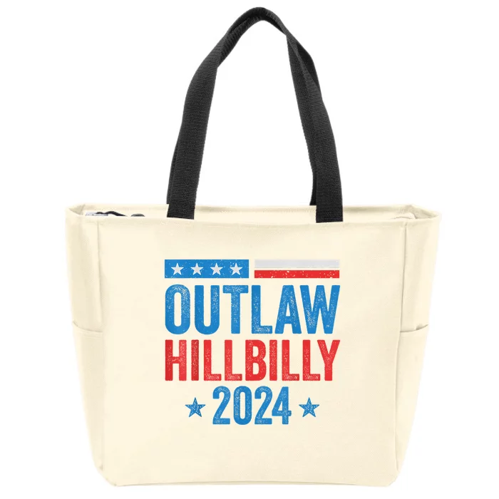 IM Voting For The Outlaw And The Hillbilly Trump Vance 2024 Zip Tote Bag