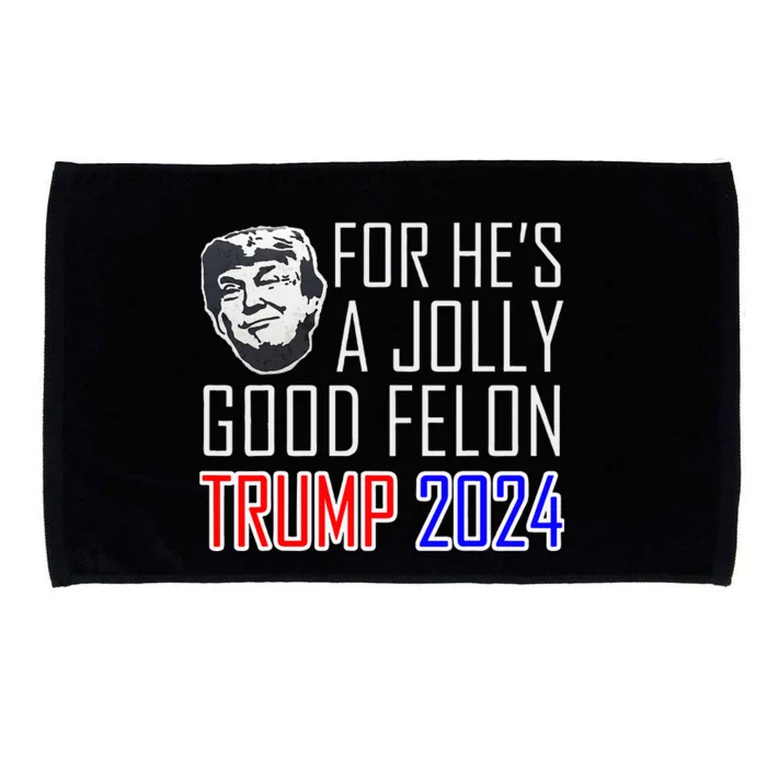 Im Voting For The Convicted Felon Pro Trump 2024 Microfiber Hand Towel