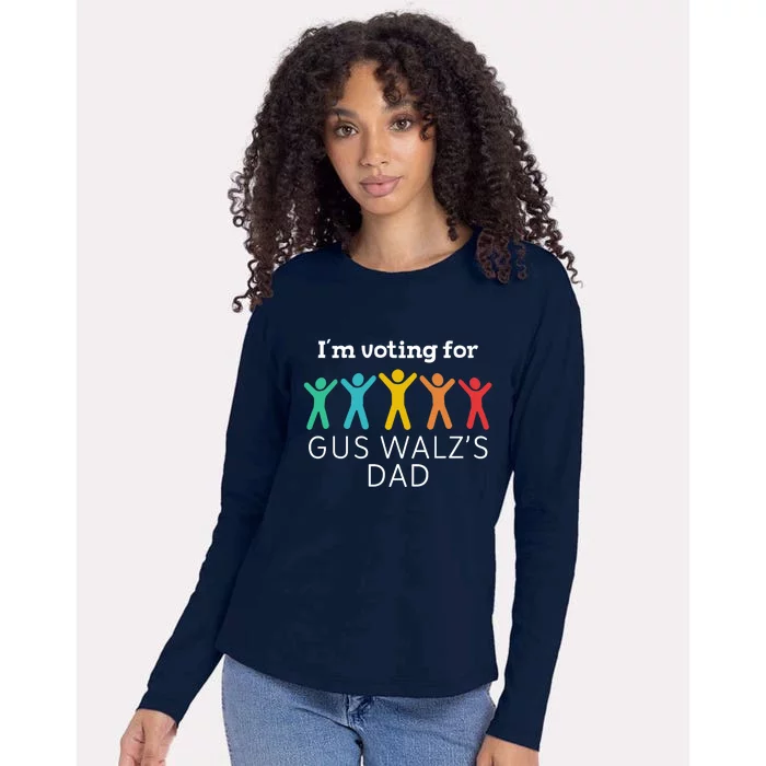 IM Voting For Gus Walz Dad Harris Walz 2024 Womens Cotton Relaxed Long Sleeve T-Shirt