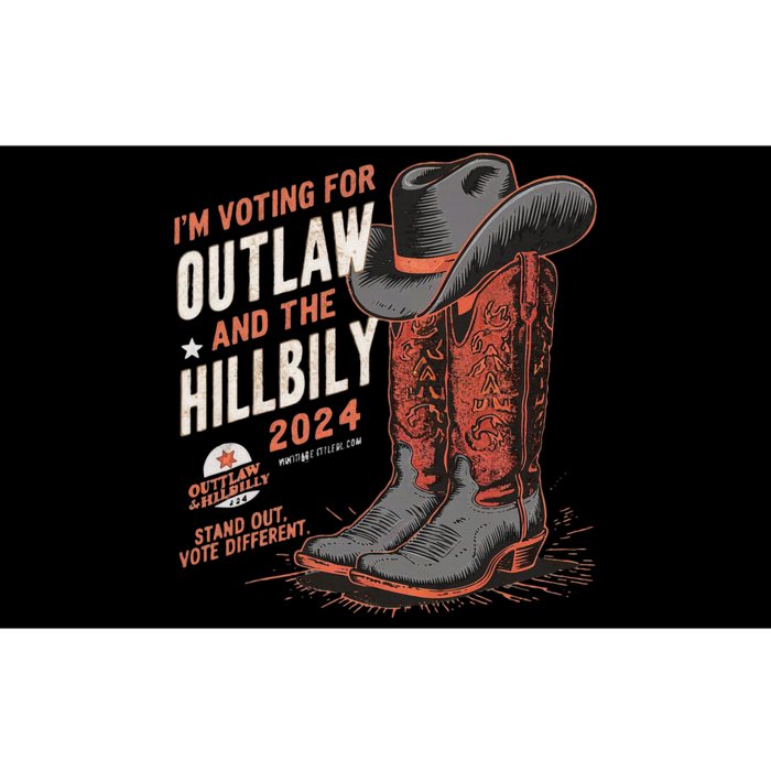 IM Voting For The Outlaw And The Hillbilly 2024 Retro Bumper Sticker