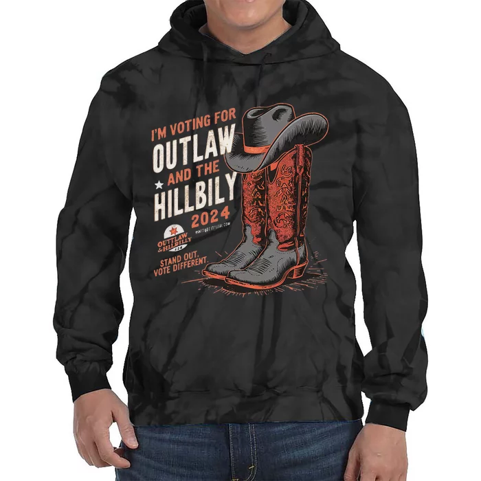 IM Voting For The Outlaw And The Hillbilly 2024 Retro Tie Dye Hoodie