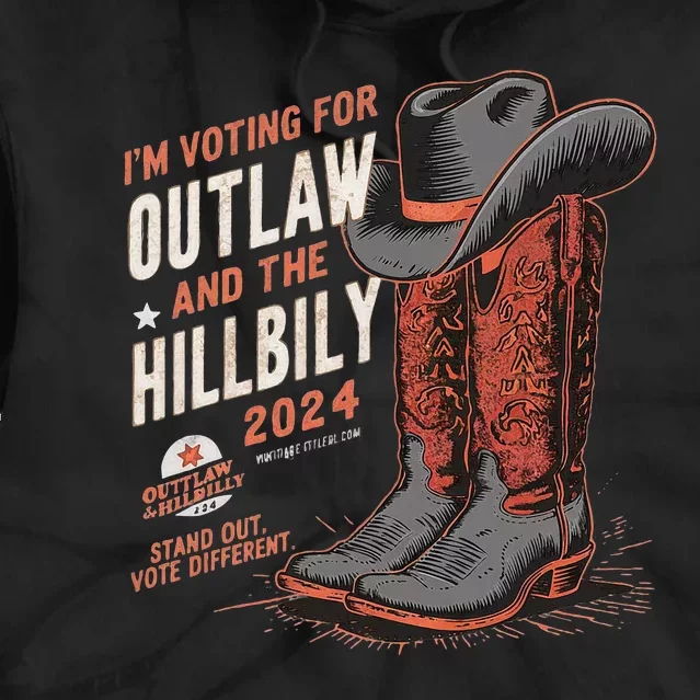 IM Voting For The Outlaw And The Hillbilly 2024 Retro Tie Dye Hoodie