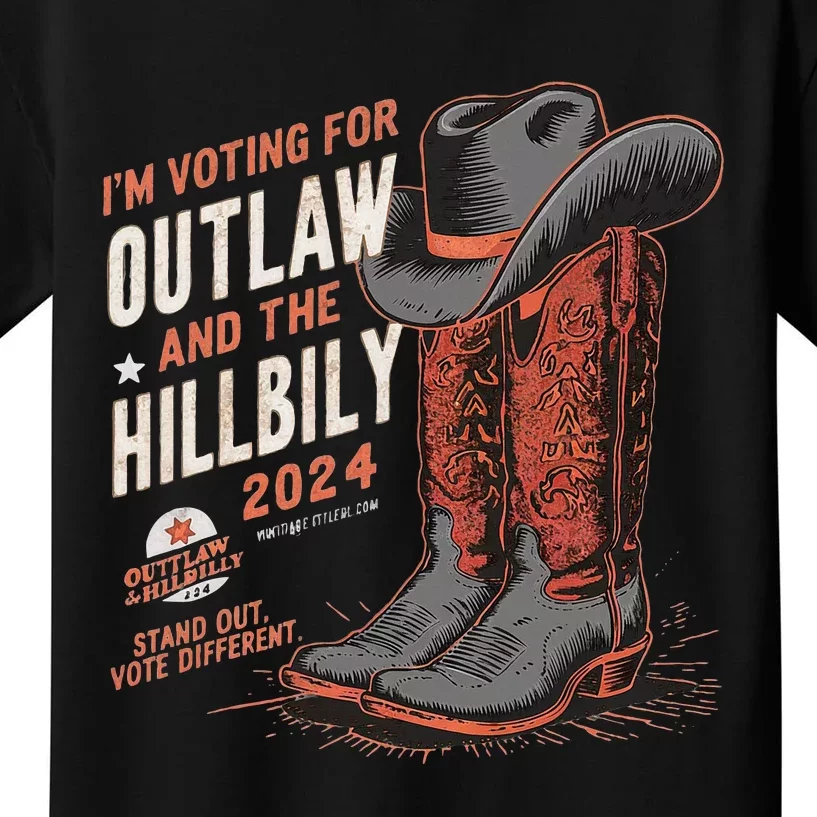 IM Voting For The Outlaw And The Hillbilly 2024 Retro Kids T-Shirt