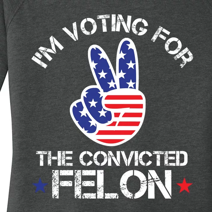 IM Voting For The Convicted Felon Women's Perfect Tri Tunic Long Sleeve Shirt