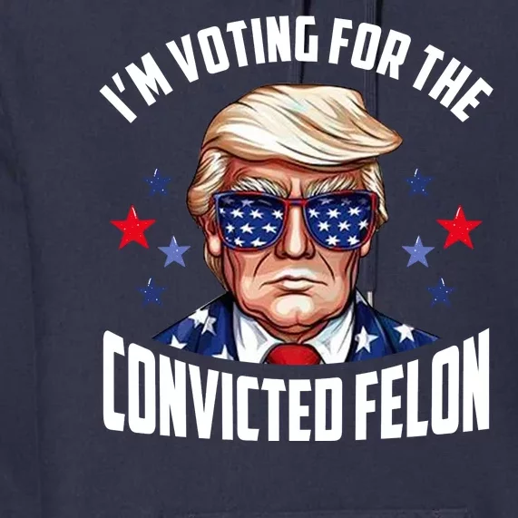 Im Voting For The Convicted Felon Funny Pro Trump Usa Premium Hoodie