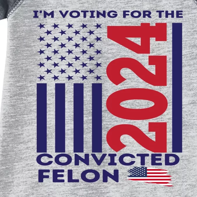 IM Voting For The Convicted Felon 2024 Infant Baby Jersey Bodysuit