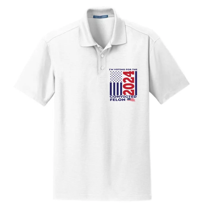 IM Voting For The Convicted Felon 2024 Dry Zone Grid Performance Polo