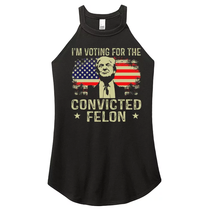 IM Voting For The Convicted Felon Women’s Perfect Tri Rocker Tank