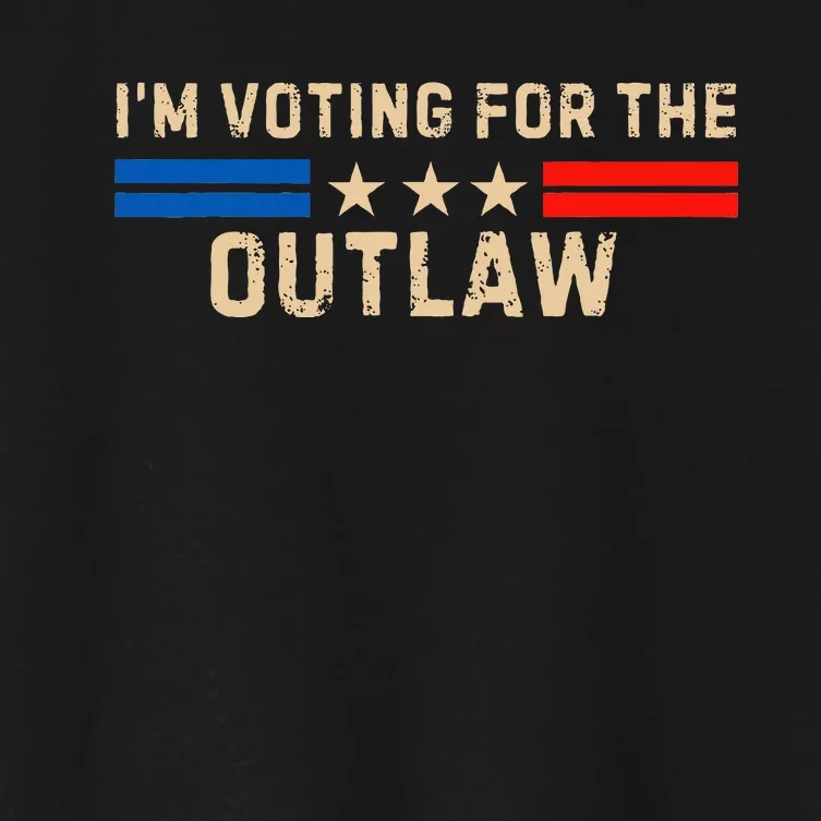 IM Voting For The Outlaw 2024 Cool Women's Crop Top Tee