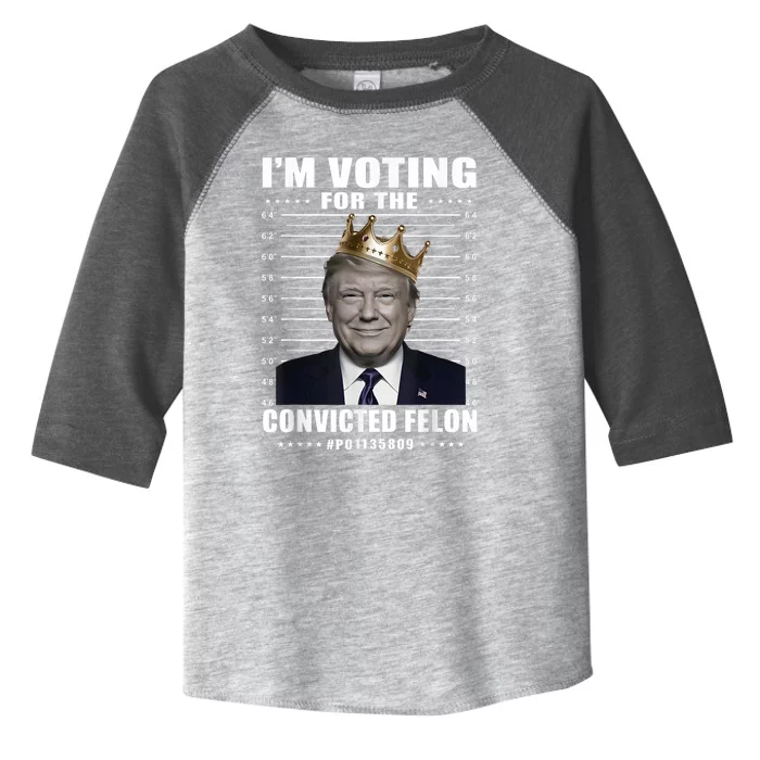 IM Voting For The Convicted Felon 2024 Toddler Fine Jersey T-Shirt