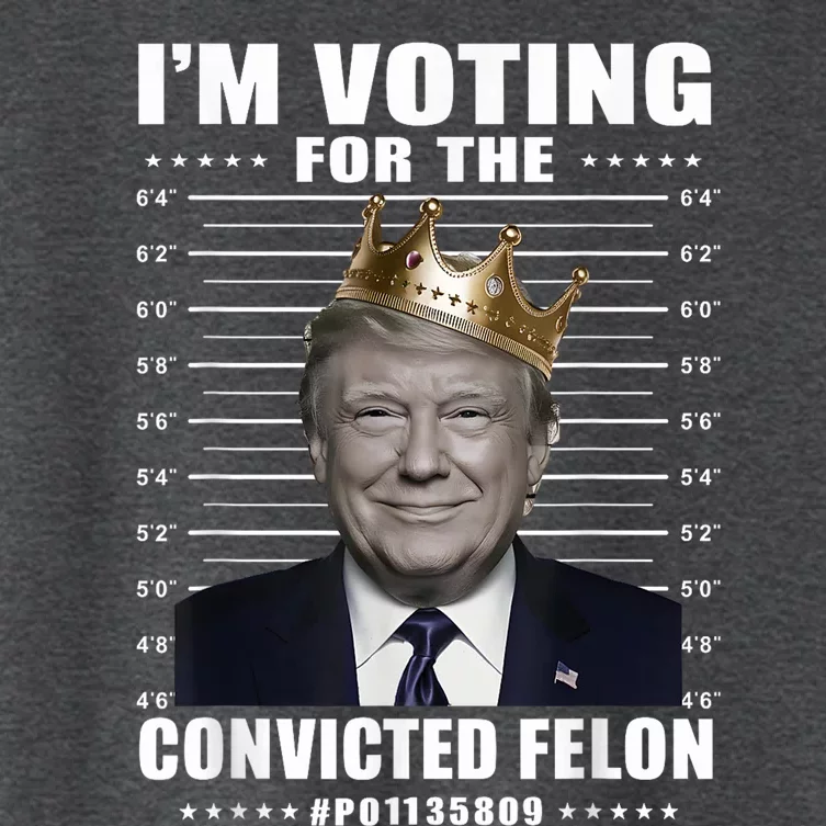 IM Voting For The Convicted Felon 2024 Women's Crop Top Tee