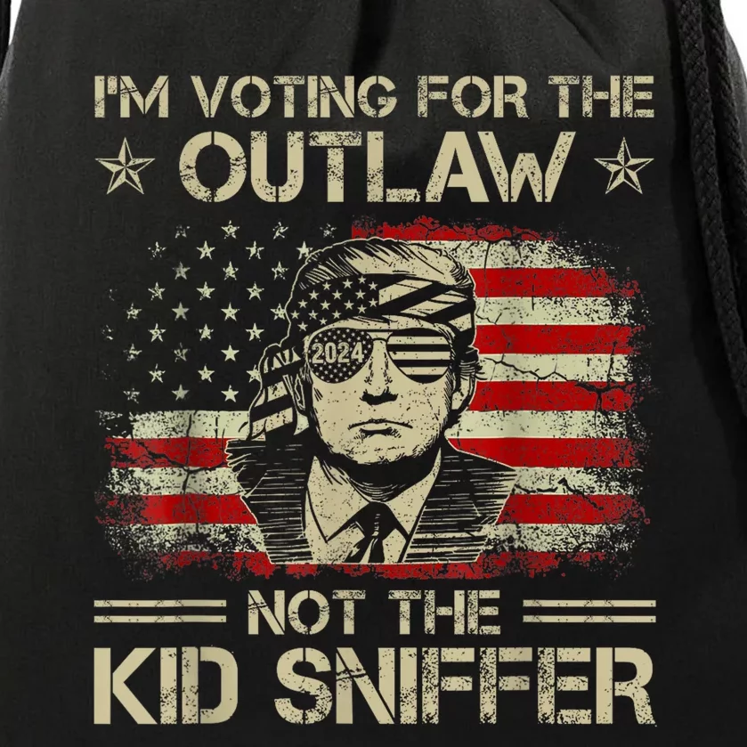 Im Voting For The Outlaw Trump 2024 Drawstring Bag