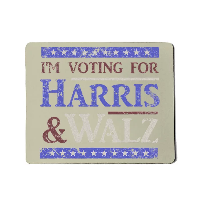 IM Voting For Harris Walz 2024 Kamala Tim Election Mousepad