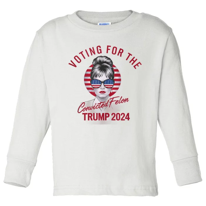 IM Voting For The Convicted Felon Trump 2024 Toddler Long Sleeve Shirt