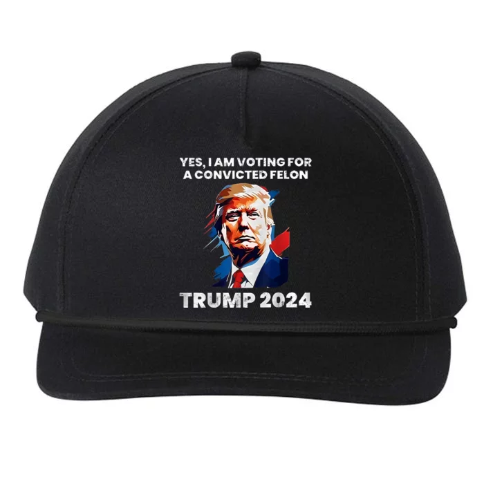 IM Voting For The Convicted Felon For President 2024 Snapback Five-Panel Rope Hat