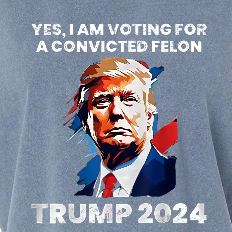 IM Voting For The Convicted Felon For President 2024 Garment-Dyed Women's Muscle Tee