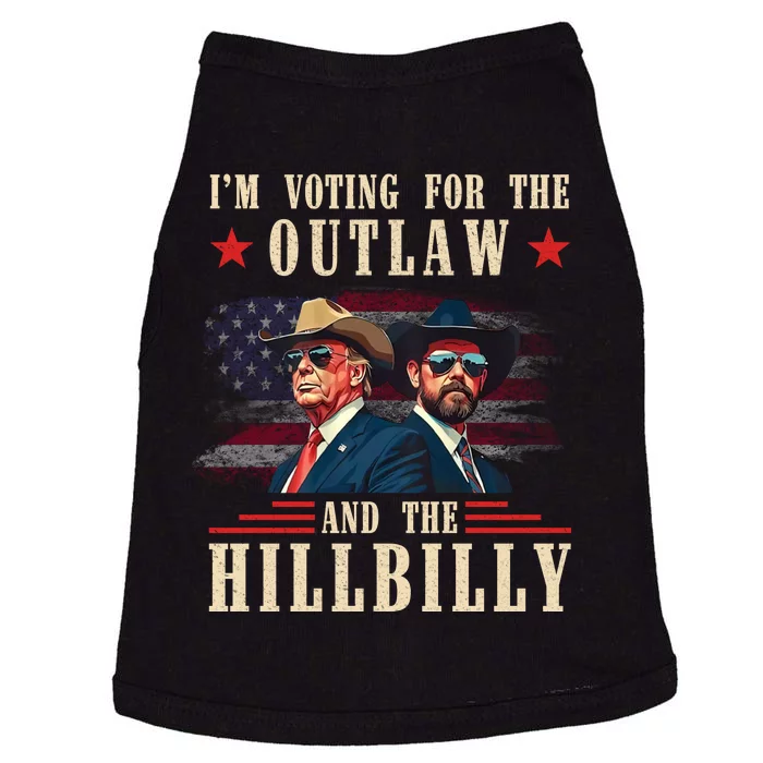 IM Voting For The Outlaw And The Hillbilly Trump Vance 2024 Doggie Tank