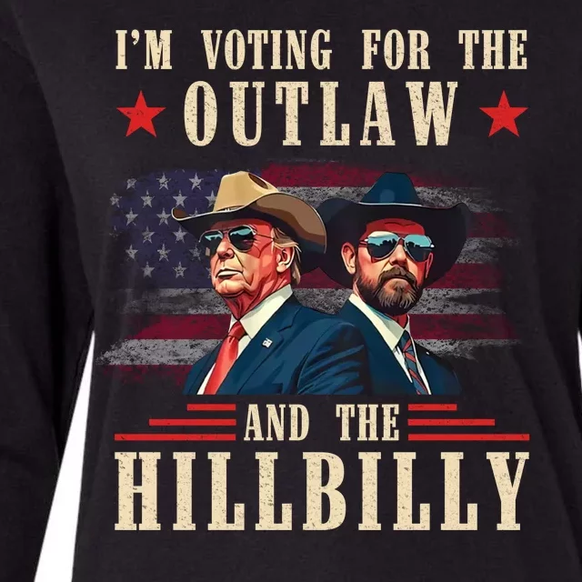 IM Voting For The Outlaw And The Hillbilly Trump Vance 2024 Womens Cotton Relaxed Long Sleeve T-Shirt